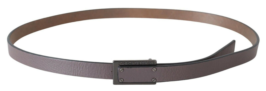 Costume National Brown Leather Tactical Logo Screw Buckle Belt - Maison Luxe