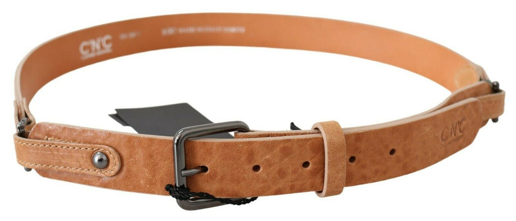 Costume National Light Brown Genuine Leather Belt - Maison Luxe