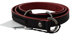 Costume National Black Red Skinny Leather Logo Belt - Maison Luxe
