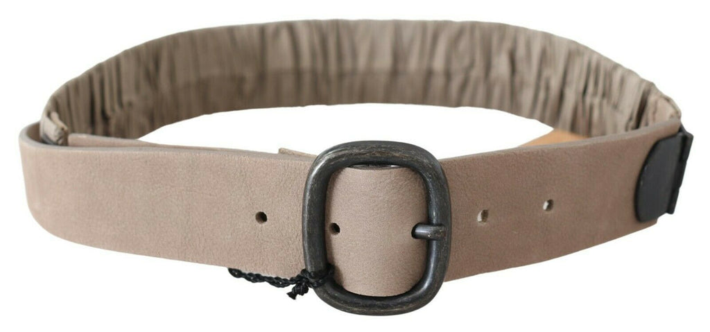 GF Ferre Brown Solid Leather Waist Metal Buckle Belt - Maison Luxe