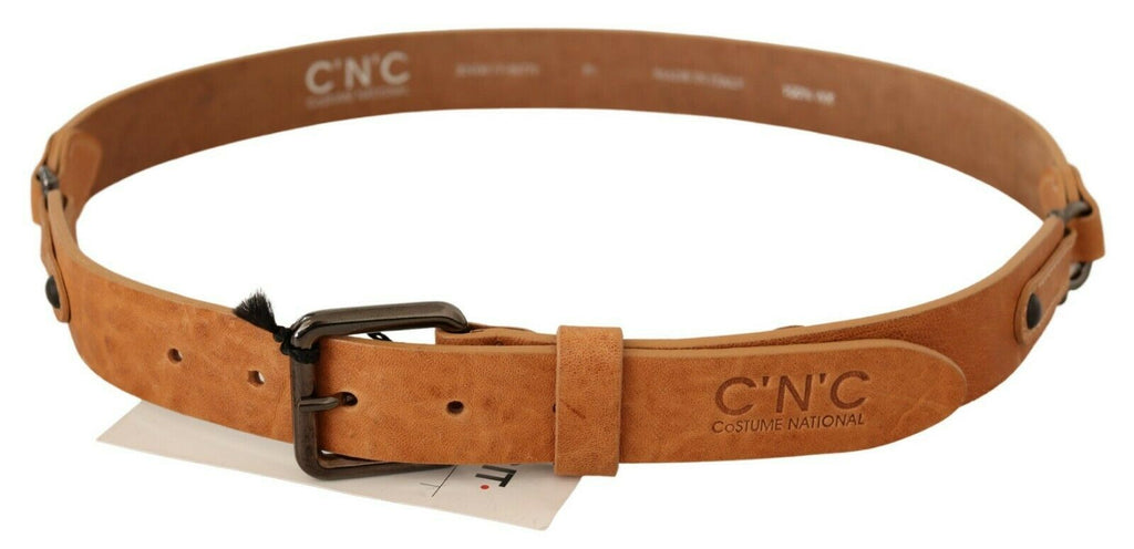 Costume National Light Brown Buckle Waist Belt - Maison Luxe