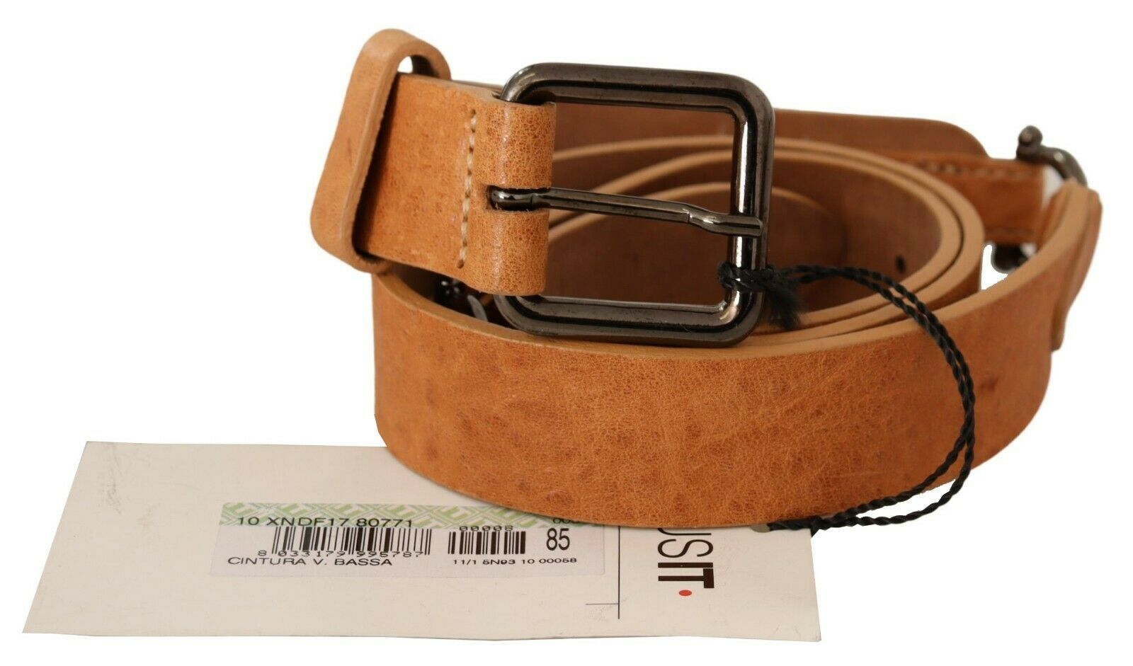 Costume National Light Brown Buckle Waist Belt - Maison Luxe