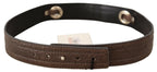 Costume National Brown Leather Silver Fastening Belt - Maison Luxe