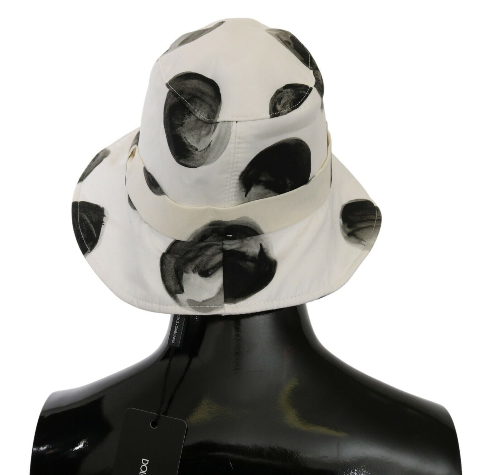 Dolce & Gabbana White Cotton Big Polka Dot Pattern Bucket Hat - Maison Luxe