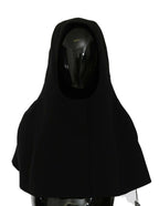 Dolce & Gabbana Black Wool Whole Head Hooded Scarf Hat - Maison Luxe