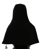 Dolce & Gabbana Black Wool Whole Head Hooded Scarf Hat - Maison Luxe