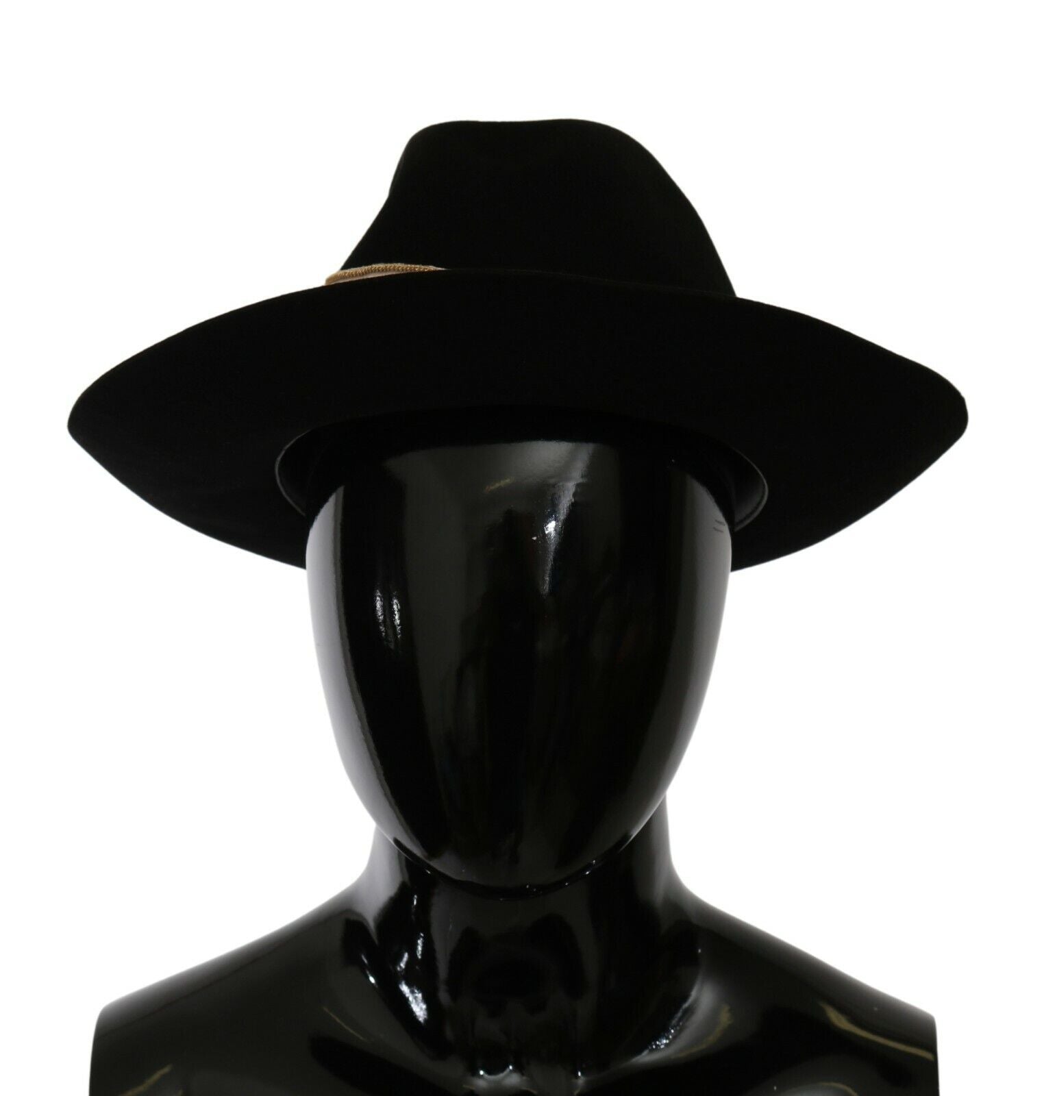 Dolce & Gabbana Black Lapin Amor Gignit Wide Brim Panama Hat - Maison Luxe