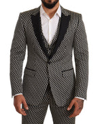 Dolce & Gabbana Black White Check 3 Piece Set MARTINI Suit