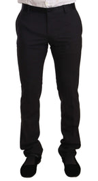 Dolce & Gabbana Blue Velvet Cotton Slim Fit Smoking Suit