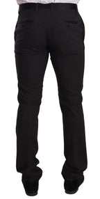 Dolce & Gabbana Blue Velvet Cotton Slim Fit Smoking Suit