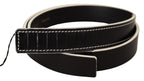 Costume National Black White Leather Fashion Waist  Belt - Maison Luxe