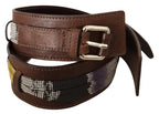 Costume National Brown Leather Silver Buckle Belt - Maison Luxe