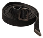 Costume National Black Leather Metal Buckle Waist Belt - Maison Luxe