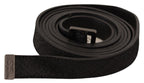 Costume National Black Leather Metal Buckle Waist Belt - Maison Luxe