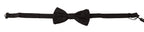 Dolce & Gabbana Black Patterned Adjustable Neck Papillon Bow Tie - Maison Luxe