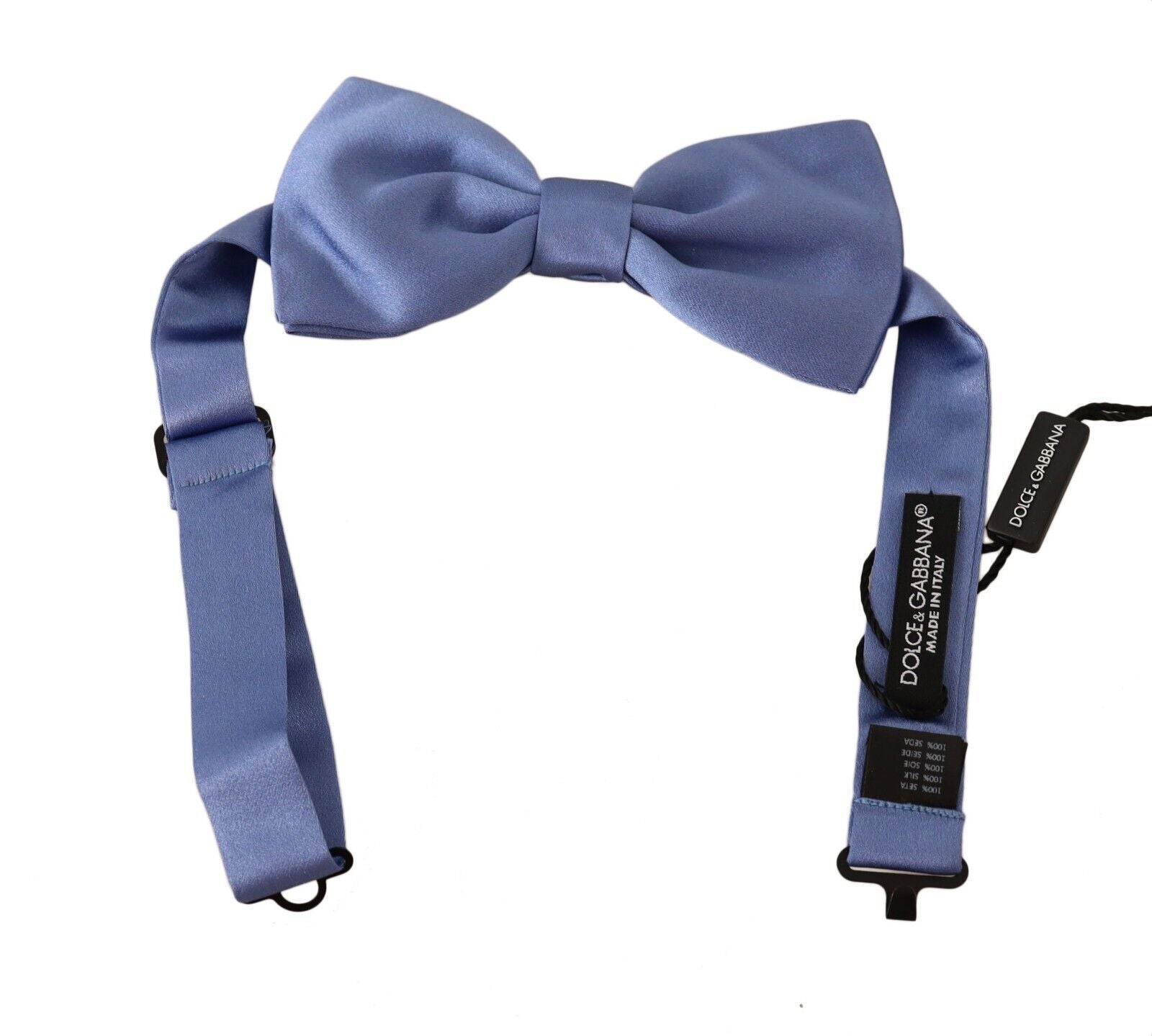 Dolce & Gabbana Purple 100% Silk Adjustable Neck Papillon Bow Tie - Maison Luxe