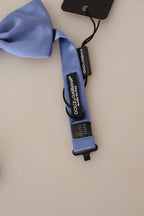 Dolce & Gabbana Purple 100% Silk Adjustable Neck Papillon Bow Tie - Maison Luxe