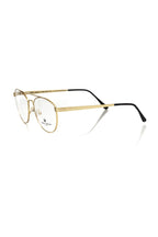 Frankie Morello Gold Metallic Fiber Men's Frame Aviator Eyeglasses