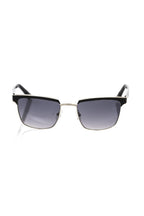 Frankie Morello Black Metallic Fiber Men Sunglass