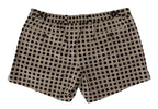 Dolce & Gabbana Black White Polka Dots Cotton Linen Shorts