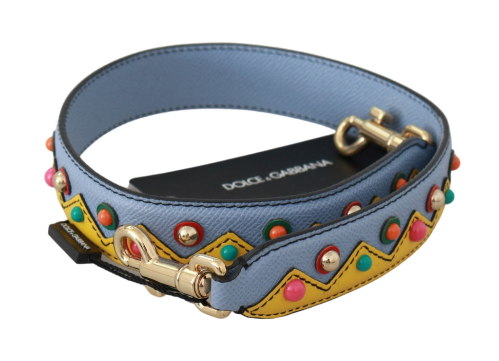 Dolce & Gabbana Blue Handbag Accessory Shoulder Strap Leather - Maison Luxe