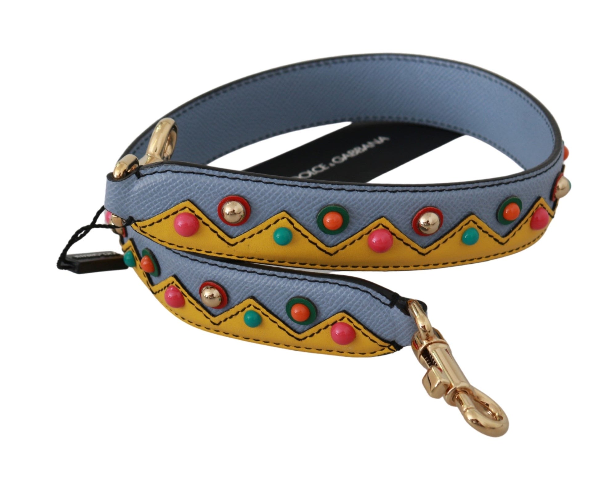 Dolce & Gabbana Blue Handbag Accessory Shoulder Strap Leather - Maison Luxe