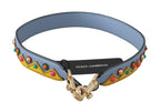 Dolce & Gabbana Blue Handbag Accessory Shoulder Strap Leather - Maison Luxe