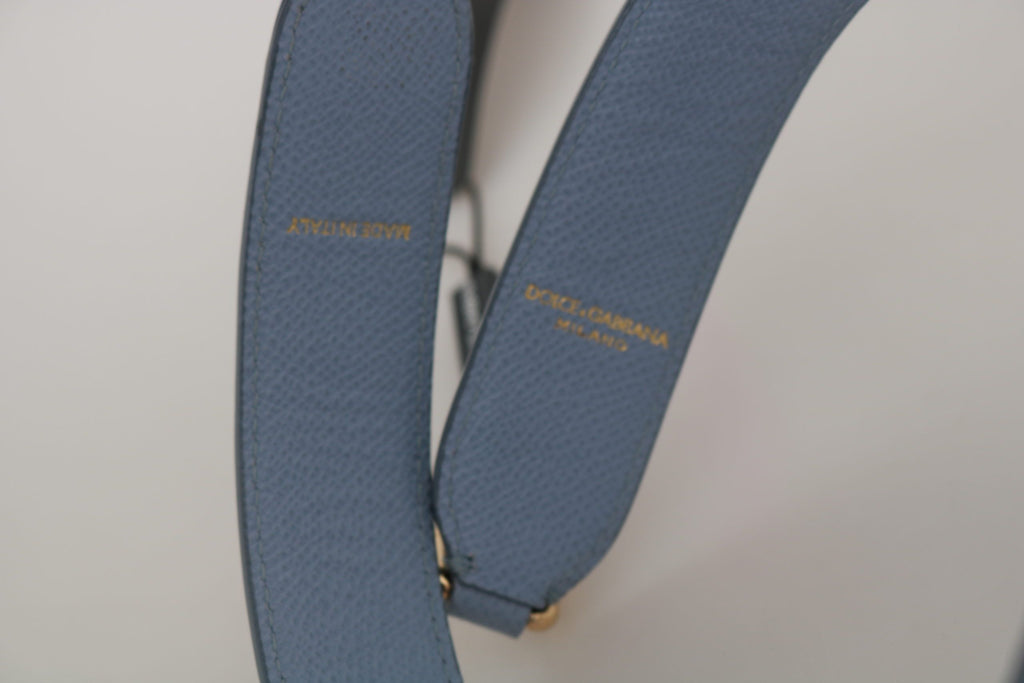 Dolce & Gabbana Blue Leather Handbag Accessory Shoulder Strap - Maison Luxe