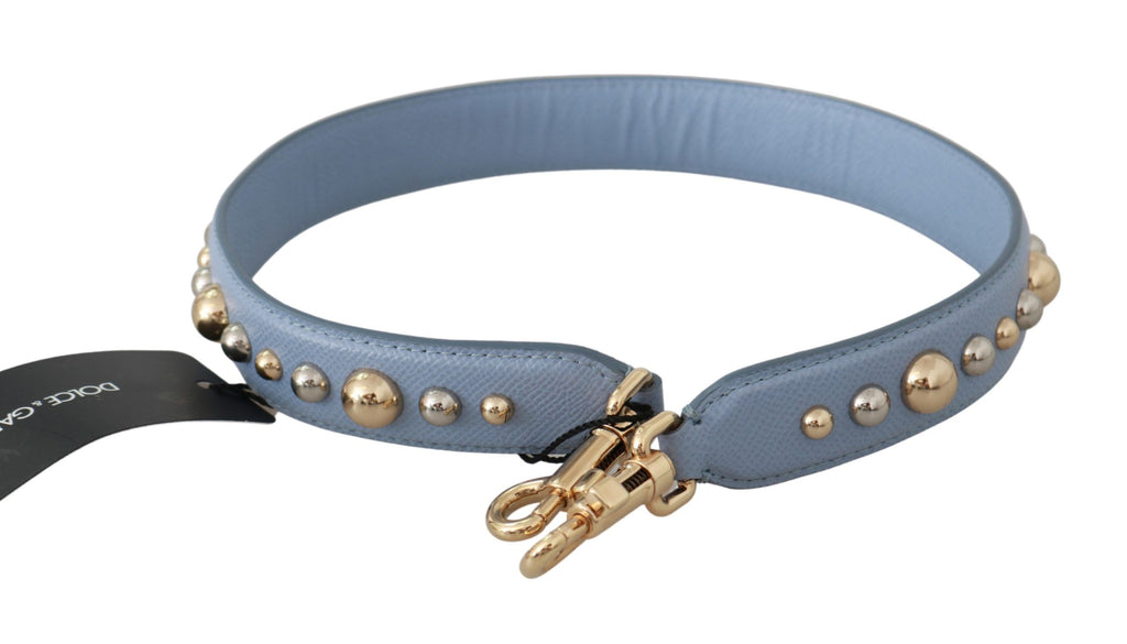 Dolce & Gabbana Blue Leather Handbag Accessory Shoulder Strap - Maison Luxe