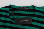 Dolce & Gabbana Green Black Silk Cashmere Sweater