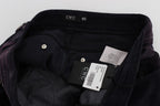 Costume National Purple Cropped Corduroys Jeans