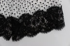 Dolce & Gabbana White Black Floral Lace Silk Sleepwear Shorts