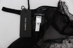 Dolce & Gabbana Black Silk Lace Babydoll Lingerie Top