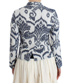 Christian Pellizzari Blue White Blazer Suit Jacket