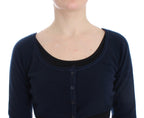 Ermanno Scervino Blue Cashmere Cardigan Sweater