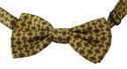 Dolce & Gabbana Yellow Pattern Silk Adjustable Neck Tie - Maison Luxe