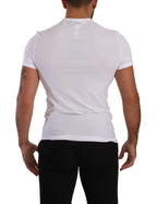 Dolce & Gabbana White Round Neck Cotton Stretch T-shirt Underwear