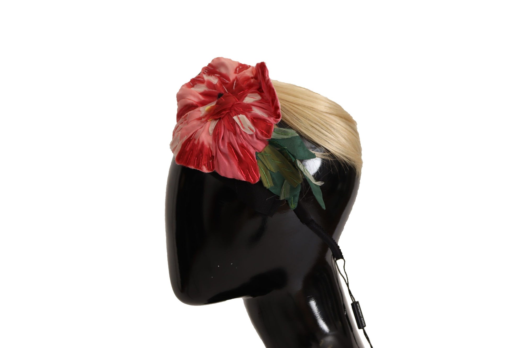 Dolce & Gabbana Black Silk White Hair Parrucchiera Diadem Headband - Maison Luxe