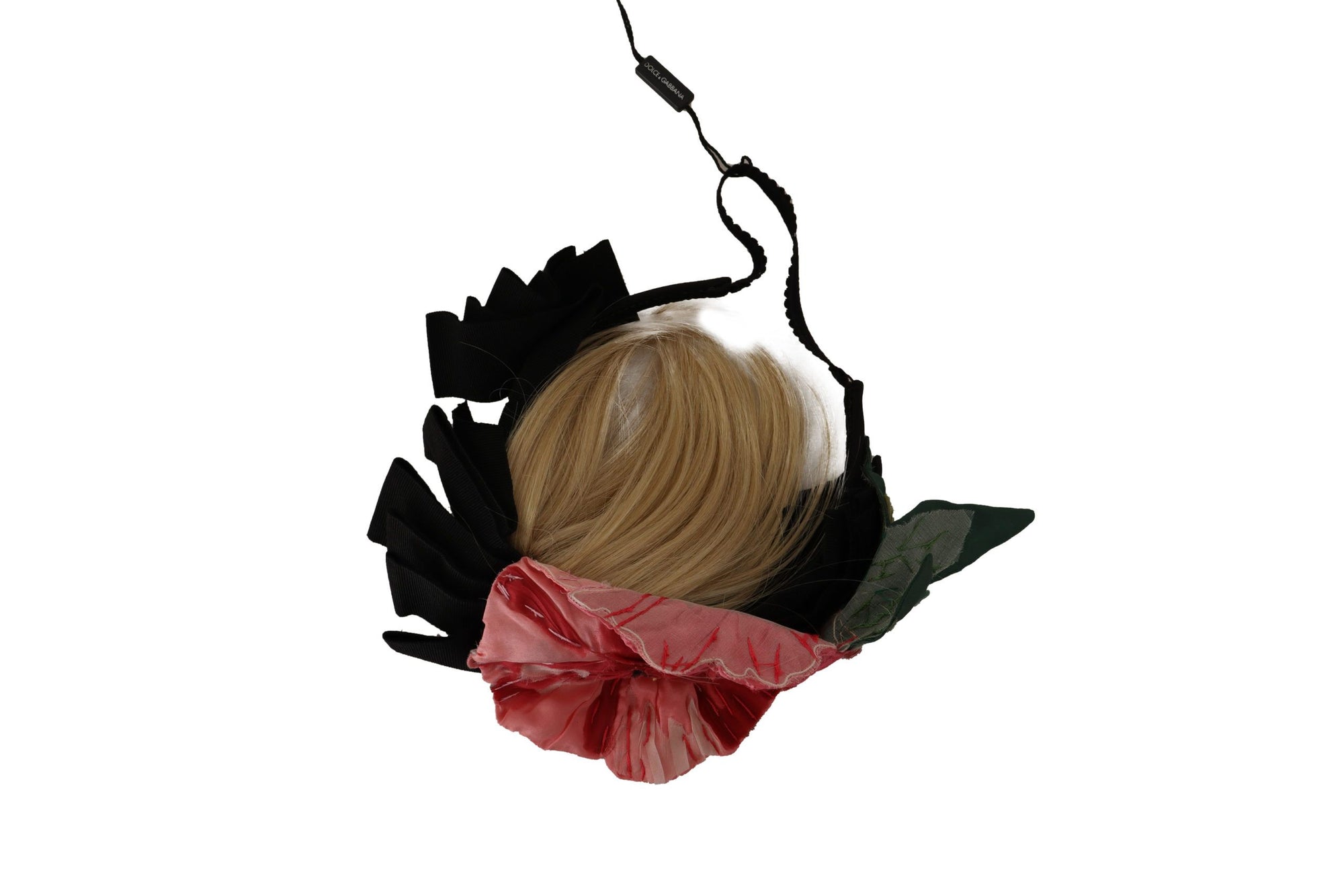 Dolce & Gabbana Black Silk White Hair Parrucchiera Diadem Headband - Maison Luxe