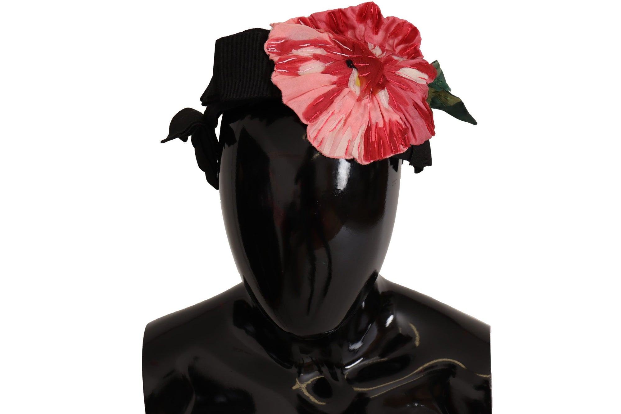 Dolce & Gabbana Black Silk White Hair Parrucchiera Diadem Headband - Maison Luxe