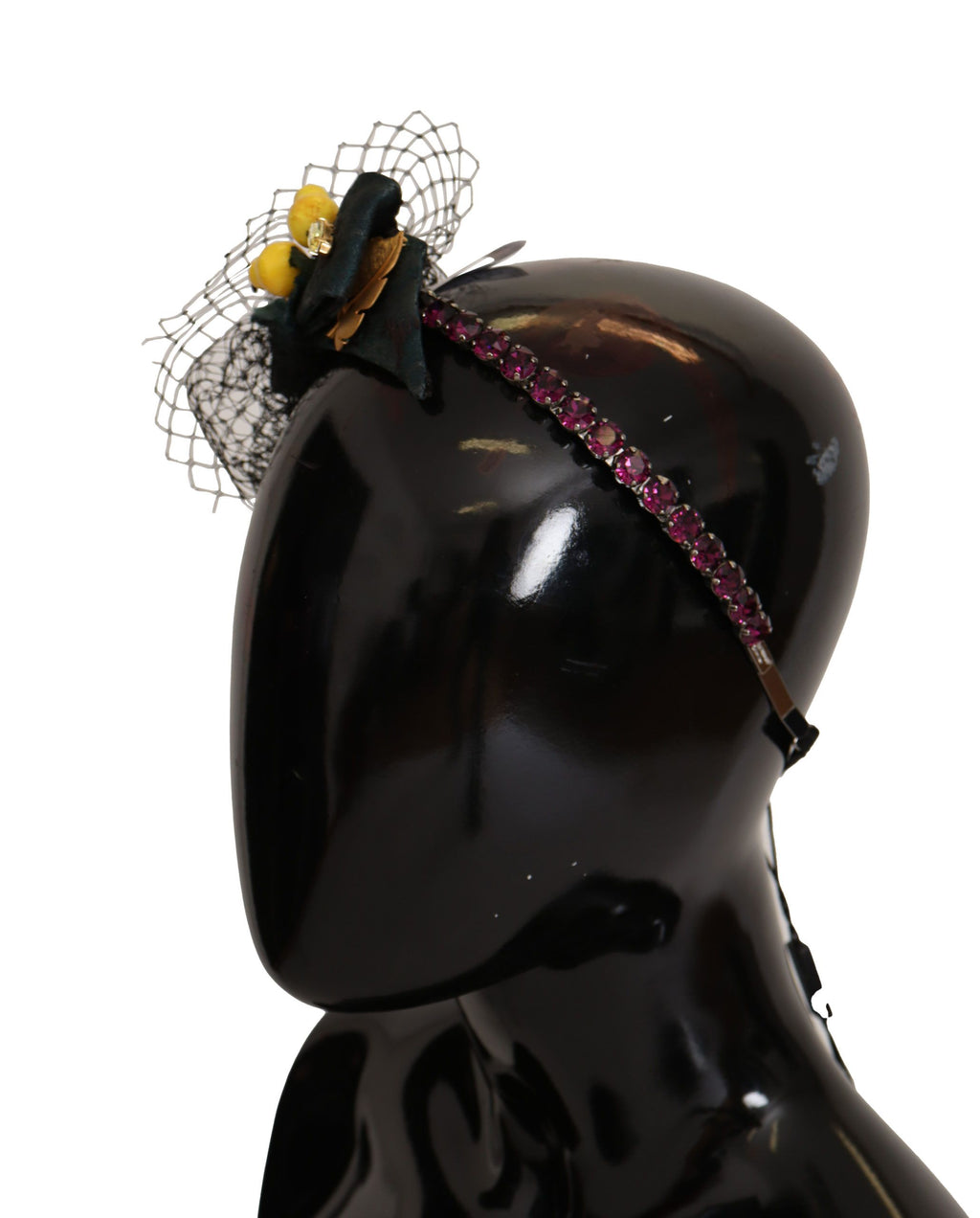 Dolce & Gabbana Purple Crystal Diadem Headband Lemons Sicily Tiara - Maison Luxe