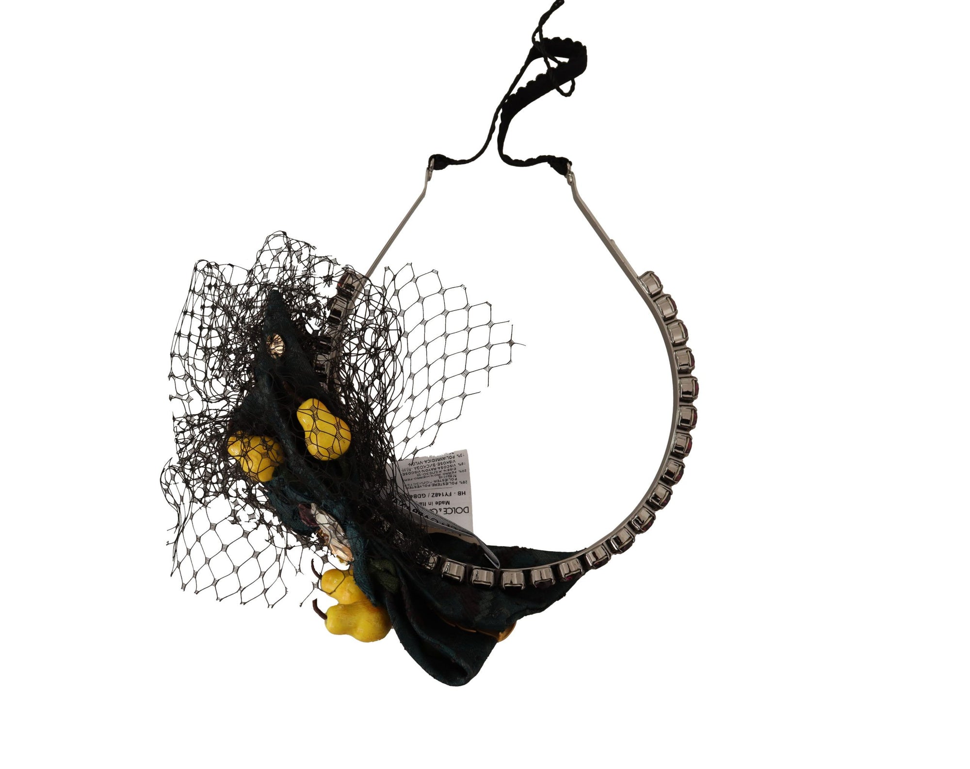 Dolce & Gabbana Purple Crystal Diadem Headband Lemons Sicily Tiara - Maison Luxe