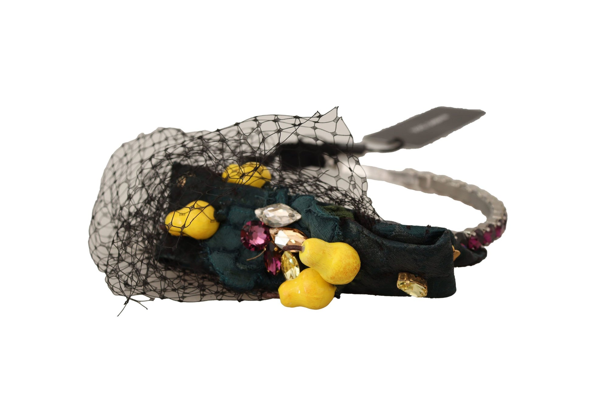 Dolce & Gabbana Purple Crystal Diadem Headband Lemons Sicily Tiara - Maison Luxe