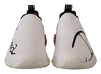 Dolce & Gabbana White Red Sorrento Sandals Sneakers