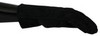 Dolce & Gabbana Black Leather Motorcycle Biker Mitten Gloves - Maison Luxe