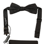 Dolce & Gabbana Black 100% Silk Adjustable Neck Papillon Tie - Maison Luxe