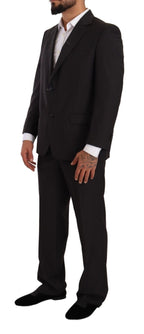 Domenico Tagliente Gray Polyester Single Breasted Formal Suit