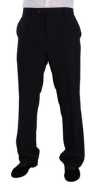 Domenico Tagliente Blue Polyester Single Breasted Formal Suit