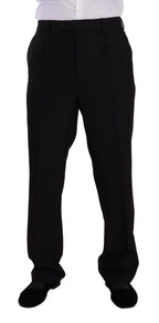 Domenico Tagliente Black Polyester Single Breasted Formal Suit