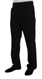 Domenico Tagliente Black Polyester Single Breasted Formal Suit